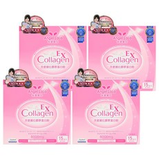 Angel LaLa 天使娜拉 EX 膠原蛋白粉 6000mg, 含Peptan膠原蛋白胜肽, 牛奶風味 15入, 15包, 8g, 4盒