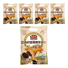 馬玉山 亞麻籽堅果黑芝麻飲, 全素食, 高纖配方, 冷熱沖泡皆可, 28g, 12包, 5袋
