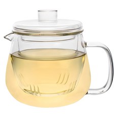 耐熱玻璃透明茶過濾網茶壺, 單色, 500ml, 1個