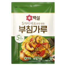 백설 5가지 자연에서 얻은 재료 부침가루 6개 1kg 상품 이미지