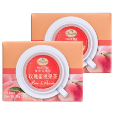 Magnet 曼寧 玫瑰蜜桃水果茶，15包入，不含咖啡因和人工色素，德國花草原料, 2g, 15包, 2盒