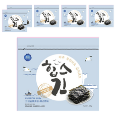 雋品 HiBs 三切岩燒海苔, 香酥脆入口即化，富含海洋精華蛋白質、礦物質和維生素, 韓式原味, 30g, 6包