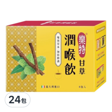 樂特甘草潤喉飲,24包,草本精華,舒緩喉嚨不適,義大利進口原料, 3g