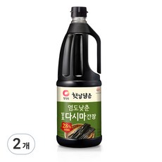 청정원 햇살담은 염도낮춘 발효다시마 간장, 1.7L, 2개