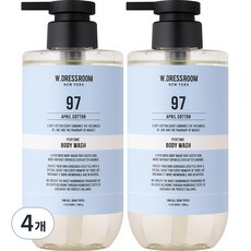 더블유드레스룸 퍼퓸 바디워시 97 에이프릴코튼, 500g, 4개