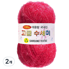 yarna 대용량 고급 수세미 100g, 스트로베리, 2개 스트로베리, 2개
