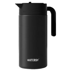 WATERSY 顯溫真空保溫壺, 1.5L 大容量, 304不鏽鋼內膽, V形壺嘴, 顏色隨機, 1個