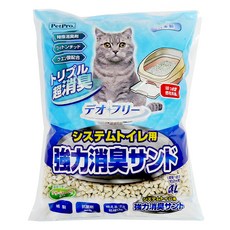 PETPRO 雙層貓砂盆用 強力消臭沸石砂 4L, 特殊消臭劑, 檸檬酸, 芬多精成分, 1袋
