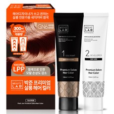 박준뷰티랩 헤어 살롱 컬러 염색제 새치커버용 150ml + 150ml, 네추럴브라운, 1개 네추럴 브라운(GN6), 1개