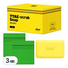 아케이 리빙 세신사 비누 로얄유자향 1개+때타올 2개, 90g, 3세트
