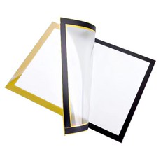 磁性展示貼 Set 5入, A4尺寸, PVC膜+軟磁材質, 質感銀/香檳金/經典黑, 金色, A3(23.5 x 32.3cm) + A4(44.7 x 32.3cm), 1組