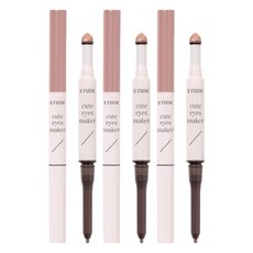 ETUDE 愛嬌眼線貼製造機眼線筆 0.1g+亮片 0.5g組, 桃子裸體, 3組