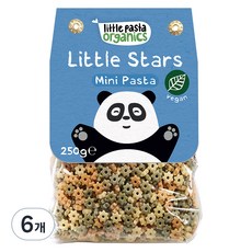 리틀파스타오가닉스 유기농 파스타 리틀스타, 250g, 6개