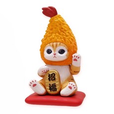貓福珊迪 炸蝦貓咪 舉左手 招財公仔, 炸蝦