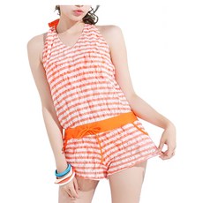 Summer love 夏之戀 大女連身褲3件式泳裝, LOVE TEEN品牌, 比基尼上衣+三角褲+外搭薄身褲+泳帽, 活動式罩杯, 台灣製, A1571892602
