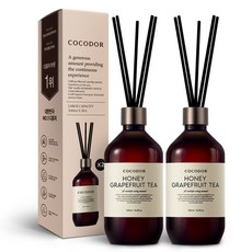 코코도르 프리미엄 디퓨저 선물세트, 허니 자몽티, 500ml, 2개