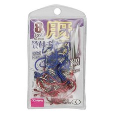 KoNa 柯納 月牙 Moon Point 三角牙尖 倒鉤 雙色魚鈎 Set 50入, 8號, 1包