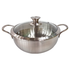 MUJI 無印良品 不鏽鋼兩手調理鍋 附鍋蓋, 24cm, 1個