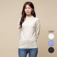 캐럿 여성용 모크넥 스웨터