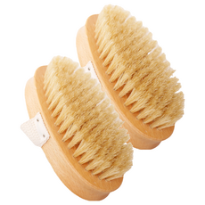 Braun Wettberg 珀薇 德國製 白豚鬃 沐浴清潔刷, 單色, 2個