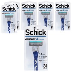 Schick 舒適牌 Quattro 4 鈦攜帶式刮鬍刀, 3個, 6組