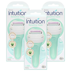 Intuition 仕女美體刀 敏感肌用 綠色+替換刀片 2個入, 1組, 3組