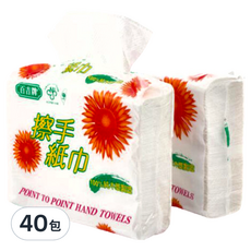 百吉牌 抽取式擦手紙 100%紙漿製造 210mmx230mm 150抽 易吸易擦好整理, 150張, 40包