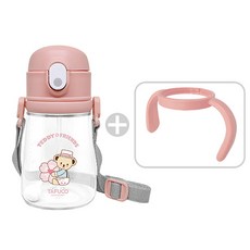 타푸코 테디베어 프렌즈 트라이탄 목걸이 양손잡이 빨대컵 360ml, 핑크, 360ml, 1개