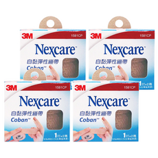 3M Nexcare 自黏彈性繃帶, 適用於傷口包紮, 固定敷料於多毛及脆弱的皮膚上, 2捲, 4盒