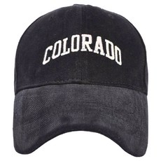 加大刺繡帽圍棒球帽, COLORADO 刺繡, 帽圍56-65cm, 黑色, 1個