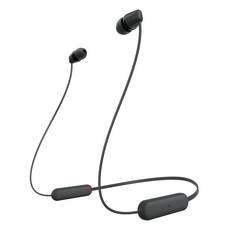 SONY 索尼 無線入耳式耳機 WI-C100, 輕巧舒適, 無感佩戴, WI-C100B, 黑色