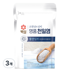 오천년의 신비 중간입자 천일염, 500g, 3개