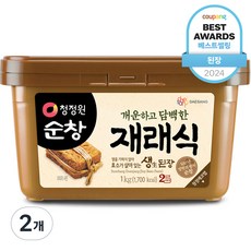청정원순창 재래식 생된장, 1kg, 2개 2개, 1kg