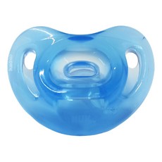 NUK SENSITIVE全矽膠安撫奶嘴, 100%柔軟矽膠, 0-6個月, 藍色, 1個