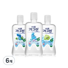 가그린 동아제약 어린이용 구강 세정제 청포도향 랜덤발송, 6개, 380ml