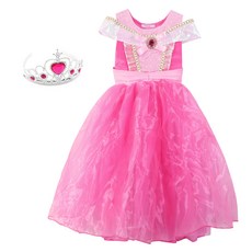 로로샤 여아용 핑크공주 드레스 세트