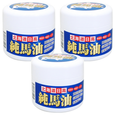 日高 北海道純馬油黃金版, 純馬油成份 無香料 無色素 保濕 潤膚, 120ml, 3罐
