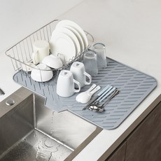 comet 矽膠瀝水餐具乾燥墊 特大型, 1個, 單色, 一層