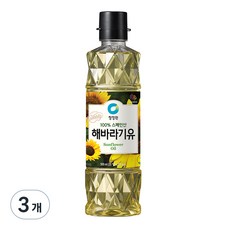 청정원 해바라기유, 500ml, 3개