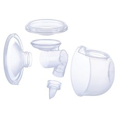 Supermama Air 穿戴式電動吸乳器配件組, 軟矽膠配件, 穿戴舒適, 拆裝簡單, 清洗容易, 1組