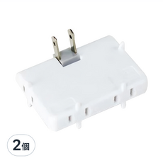 POLYWELL 寶利威爾 可轉向4座3面插頭轉接頭 TS-004A 雙入組, 2個