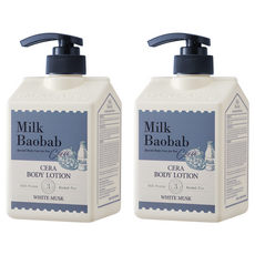 밀크바오밥 세라 바디로션 화이트머스크향, 600ml, 2개