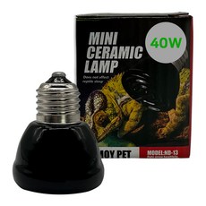 NOMOY PET 寵物迷你陶瓷加熱燈 ND-13 40W, 1個, 黑色