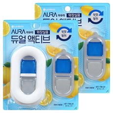 AURA Aura 雙活性浴室清新劑新鮮容器 + 檸檬香味補充裝 6 ml x 2 件套裝, 2組