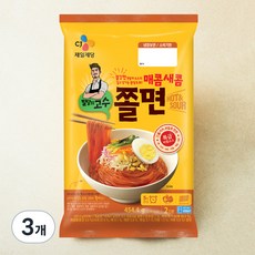 CJ제일제당 밀당의고수 쫄면 2인분, 454.4g, 3개