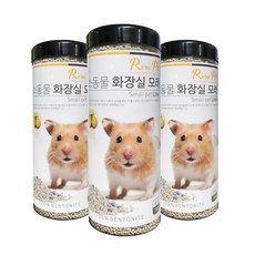 로라펫 소동물 화장실모래 레몬향, 700g, 3개