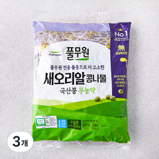 풀무원 국내산 무농약 인증 새오리알 콩나물, 200g, 3개