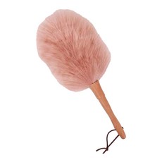 Brosse 羊毛靜電除塵刷, 羊毛刷+木柄, 毛長18cm+柄長15cm, 豆沙色, 1個