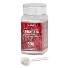 TAKEYA Freshlok透明密封收納儲存罐/密封收納罐 角型 附計量湯匙，方便的密封罐，保持乾燥食物更長時間保鮮, 500ml, 1個