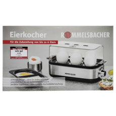 ROMMELSBACHER 諾曼百赫 多功能煮蛋器, 一次可蒸煮六顆水煮蛋, 雞蛋熟度設定, 半熟糖心蛋與全熟水煮蛋, ER 600